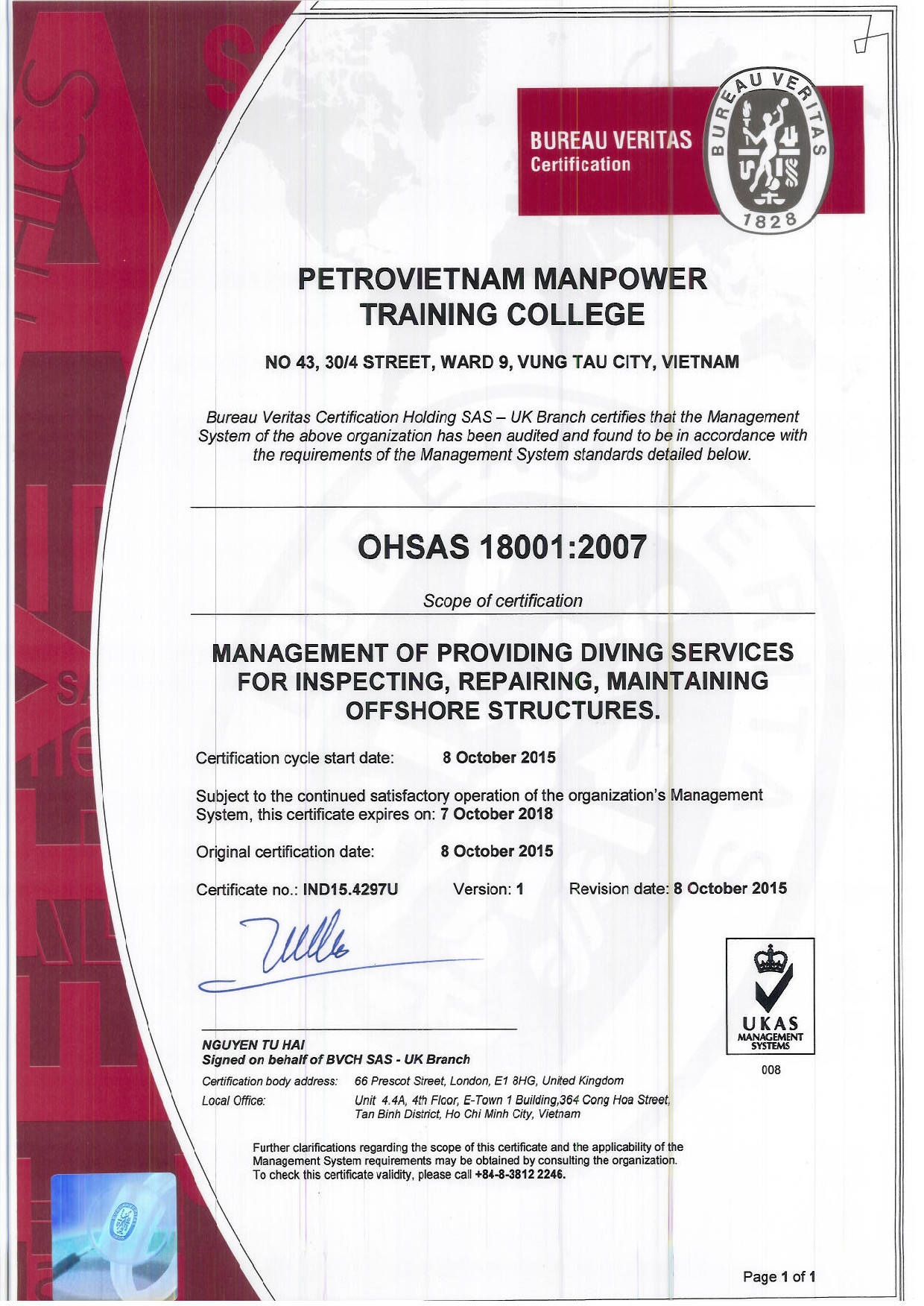 Ohsas Certificate (1) P001