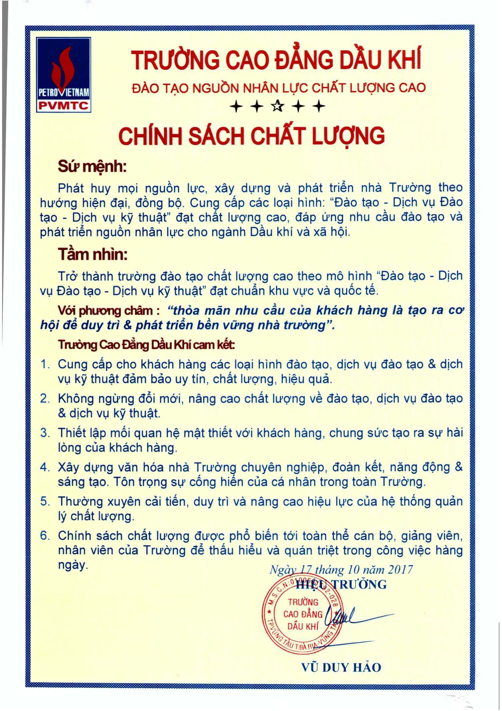Chinh Sach Chat Luong 2019