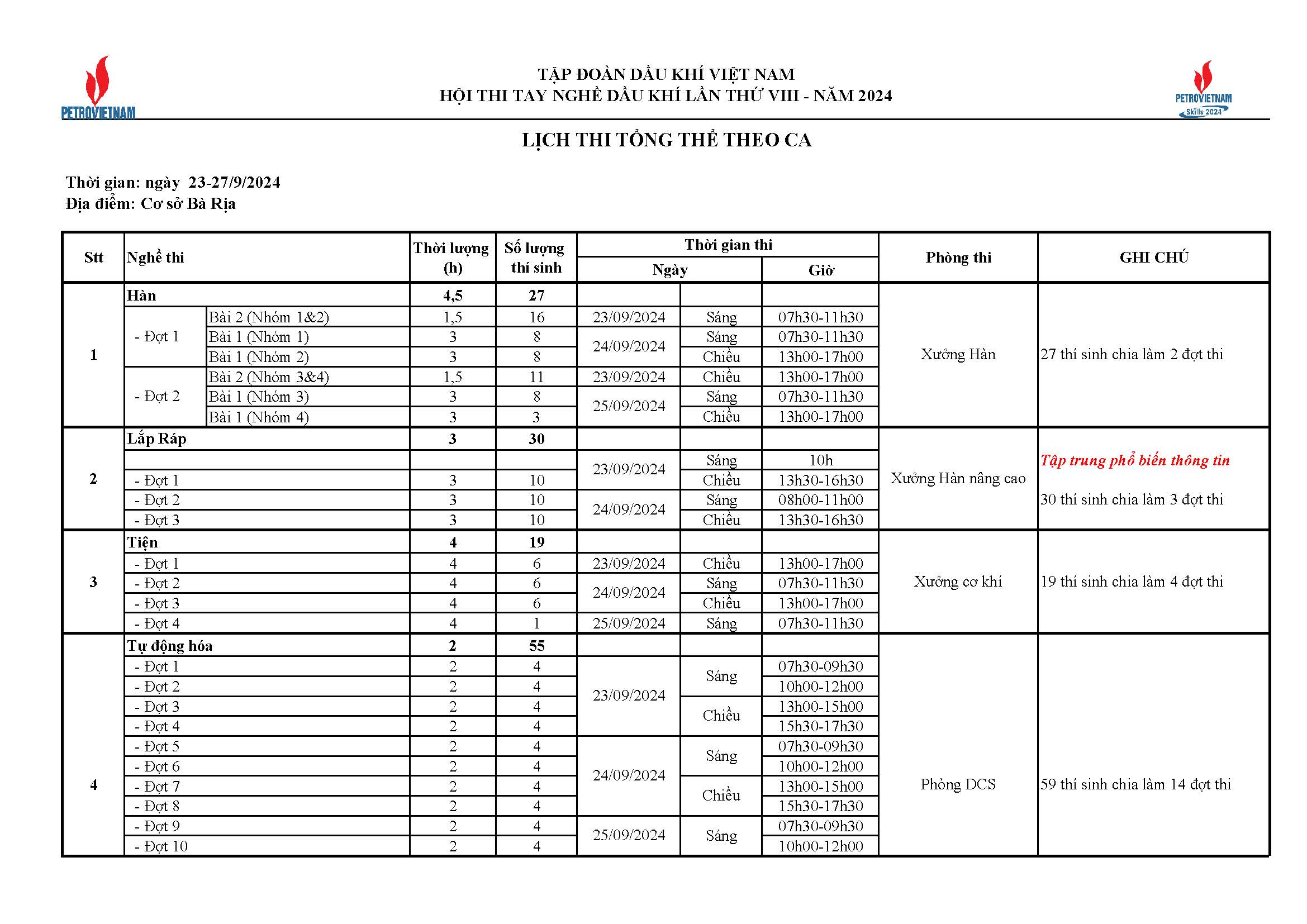 1. Lịch Thi Httndk 2024 Lịch Tổng Thể Page 2